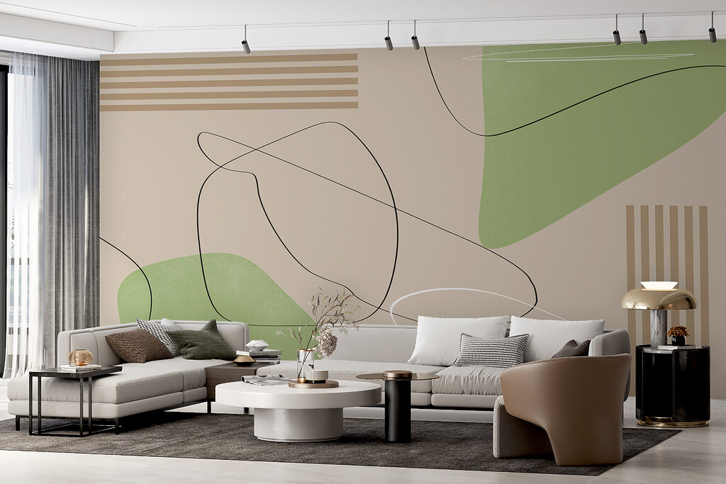 Losse lijnen naast kleurvlekken — interieur 2
