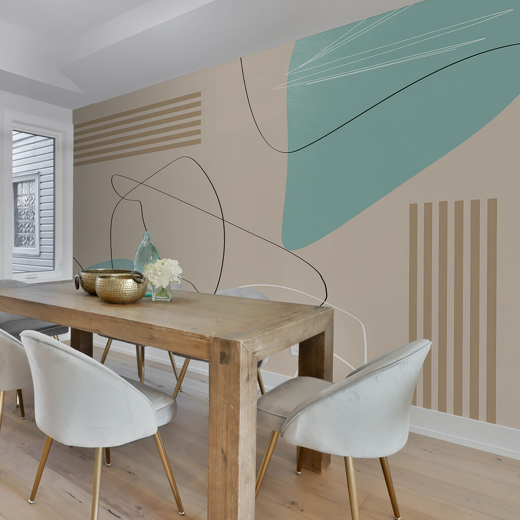 Losse lijnen naast kleurvlekken — interieur 2