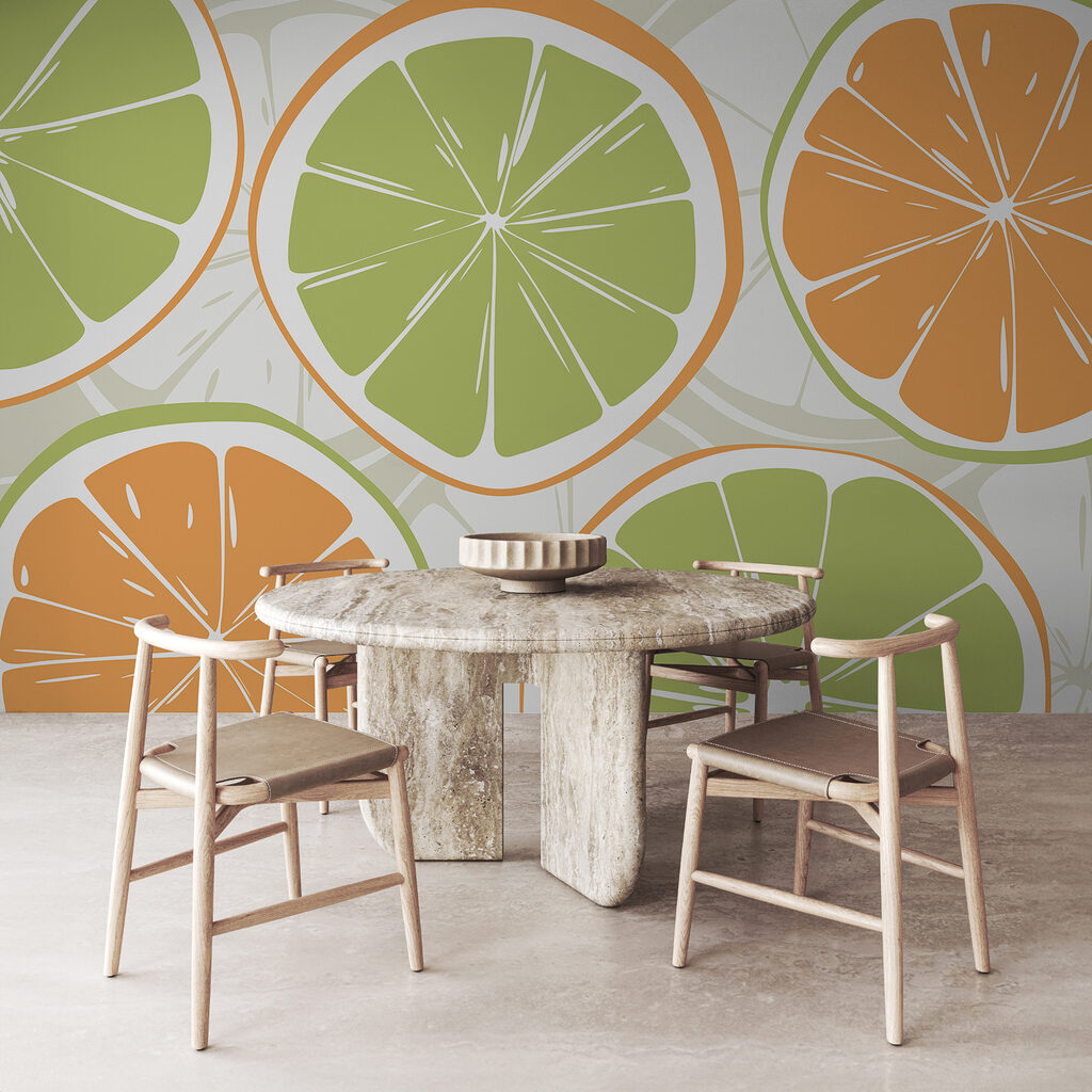 Citrusschijfjes in vrolijke herhaling — interieur 2