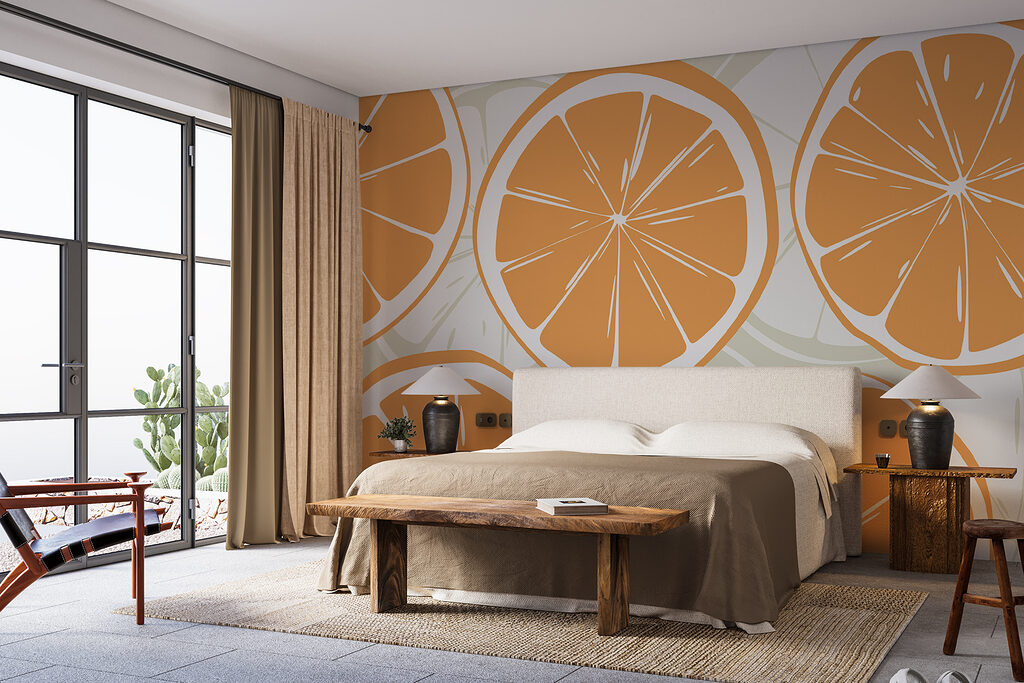 Citrusschijfjes in vrolijke herhaling — interieur 1