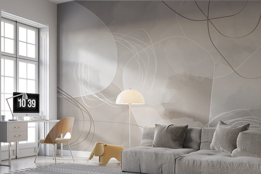 Witte lussen over grijstinten — interieur 1