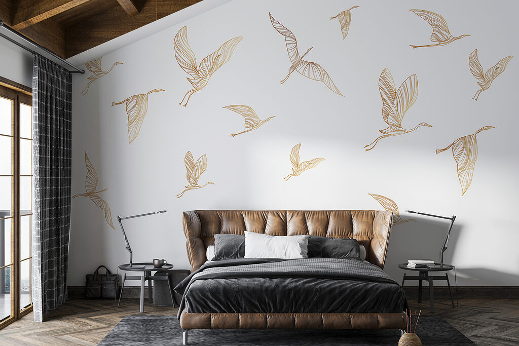 Kraanvogels in fijne lijnen — interieur 1