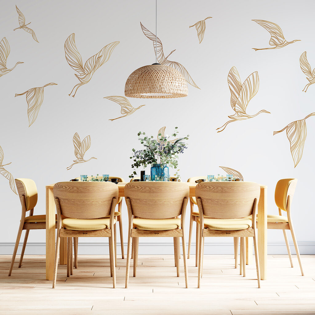 Kraanvogels in fijne lijnen — interieur 3