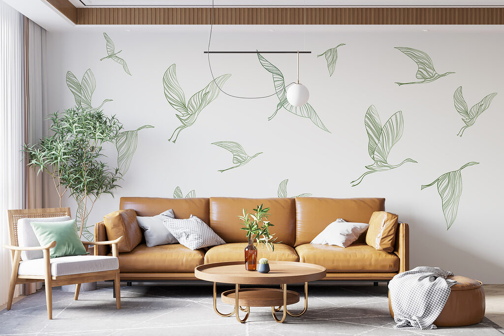 Kraanvogels in fijne lijnen — interieur 3