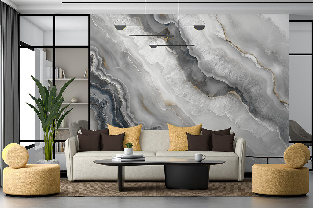 Grijze stromen met goudrand — interieur 2