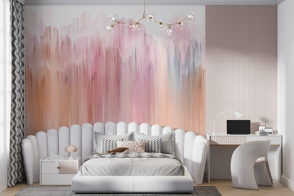 Verticale pastelstreken lopen uit — interieur 2