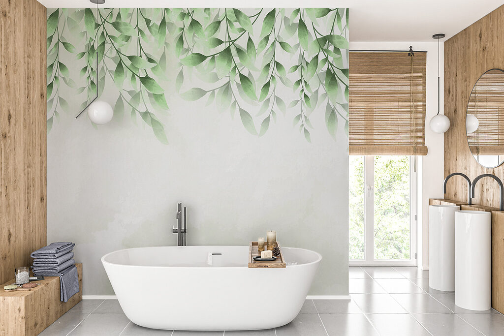 Blaadjes hangen boven nevelwit — interieur 3