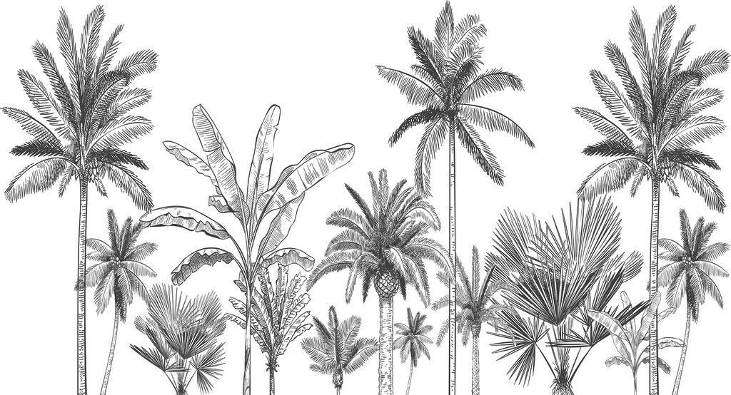 Een groep palmbomen — volledig ontwerp