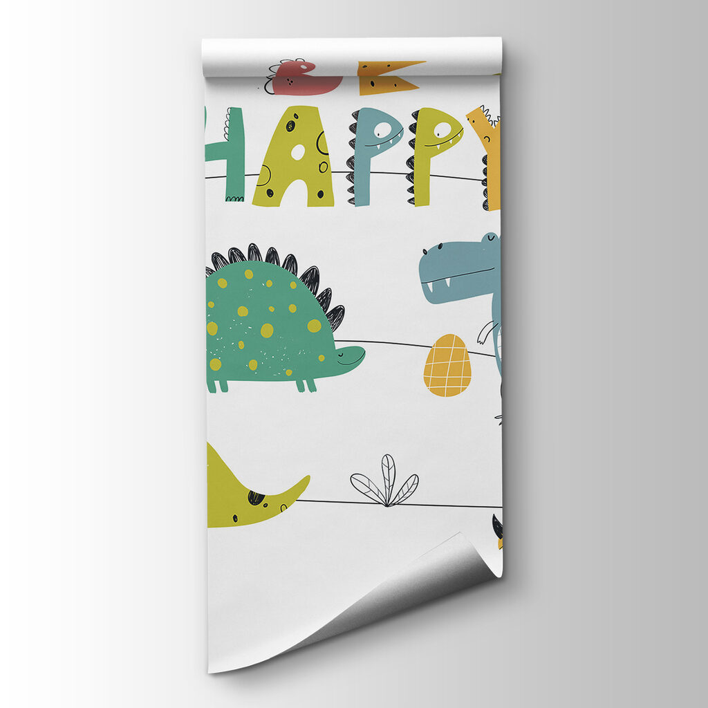 Vrolijke dinosaurussen met letters — productweergave