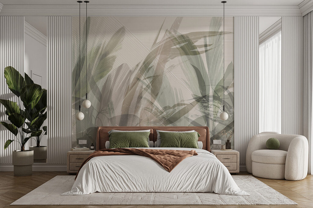 Zacht bladwerk in zachte tinten — interieur 2