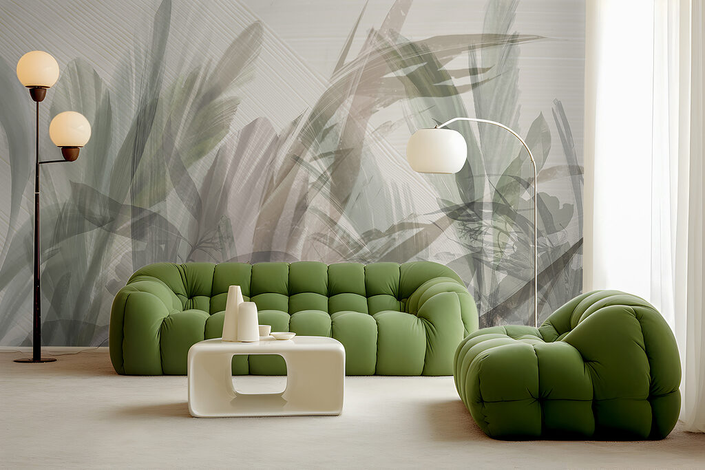 Zacht bladwerk in zachte tinten — interieur 3
