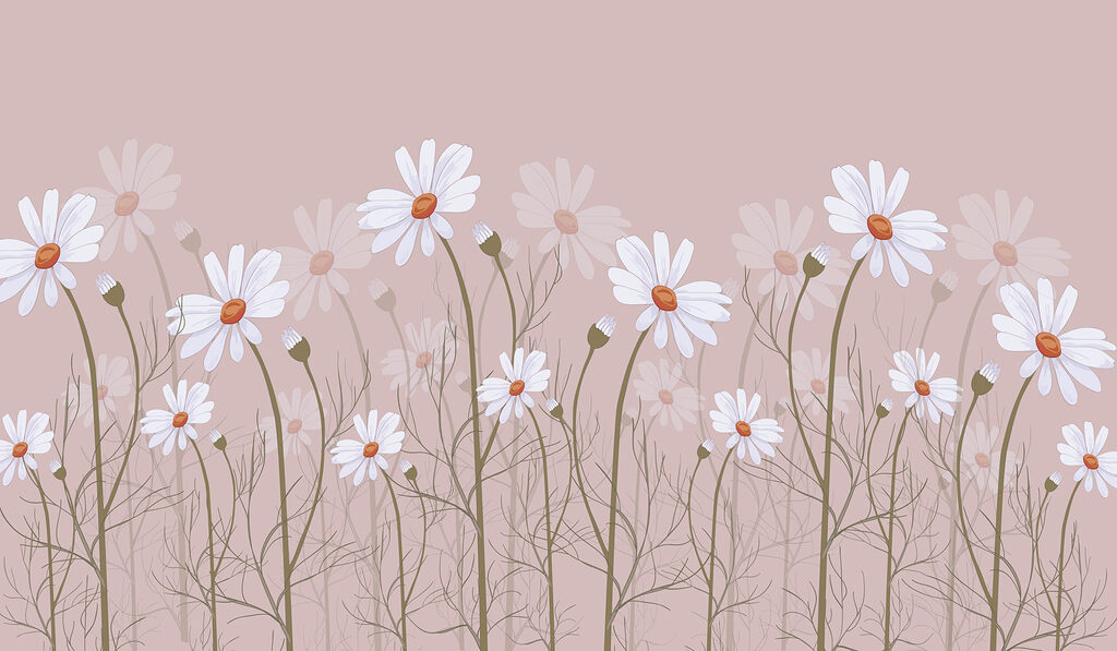 Een groep witte bloemen — volledig ontwerp