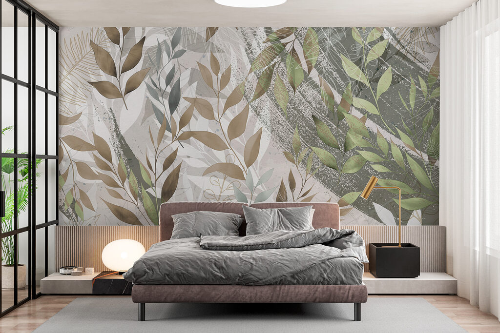 Bladtakken op ruwe lagen — interieur 2