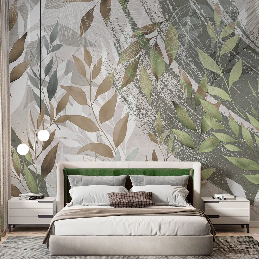 Bladtakken op ruwe lagen — interieur 3
