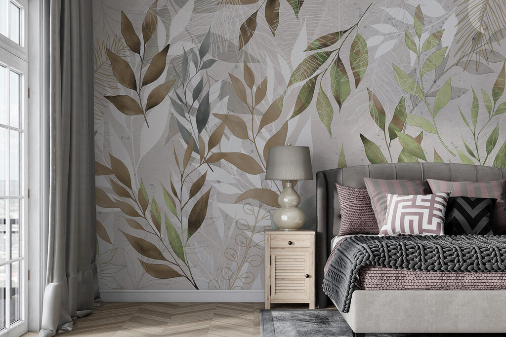 Bladtakjes over bleke ornamenten — interieur 2