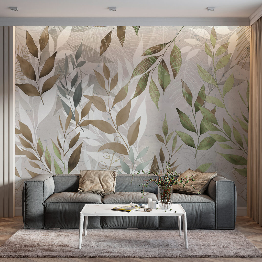 Bladtakjes over bleke ornamenten — interieur 3