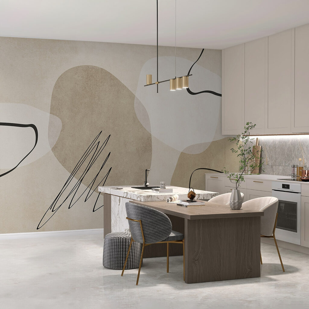 Vormen met zwarte krabbels — interieur 2