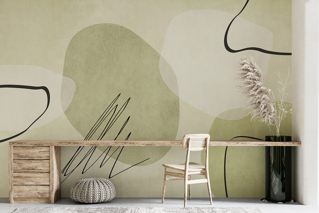 Vormen met zwarte krabbels — interieur 2