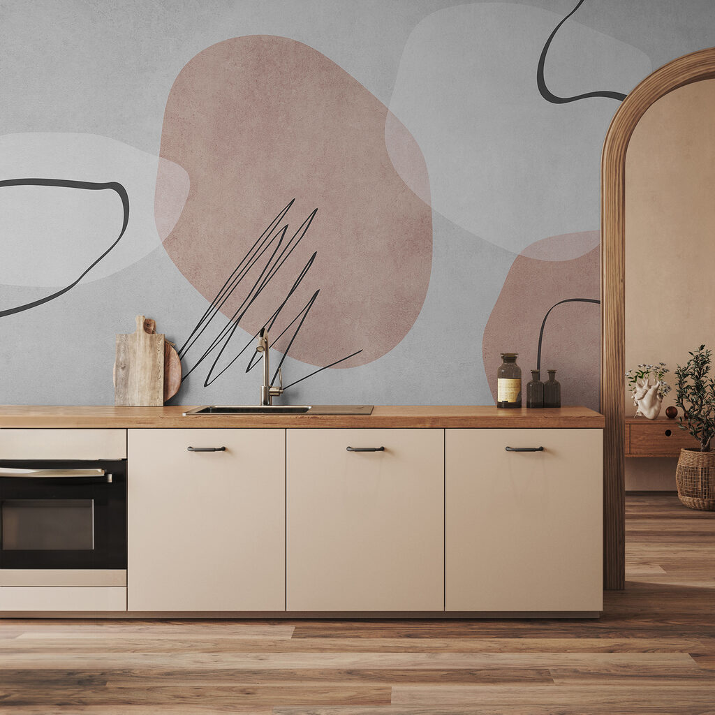 Vormen met zwarte krabbels — interieur 1