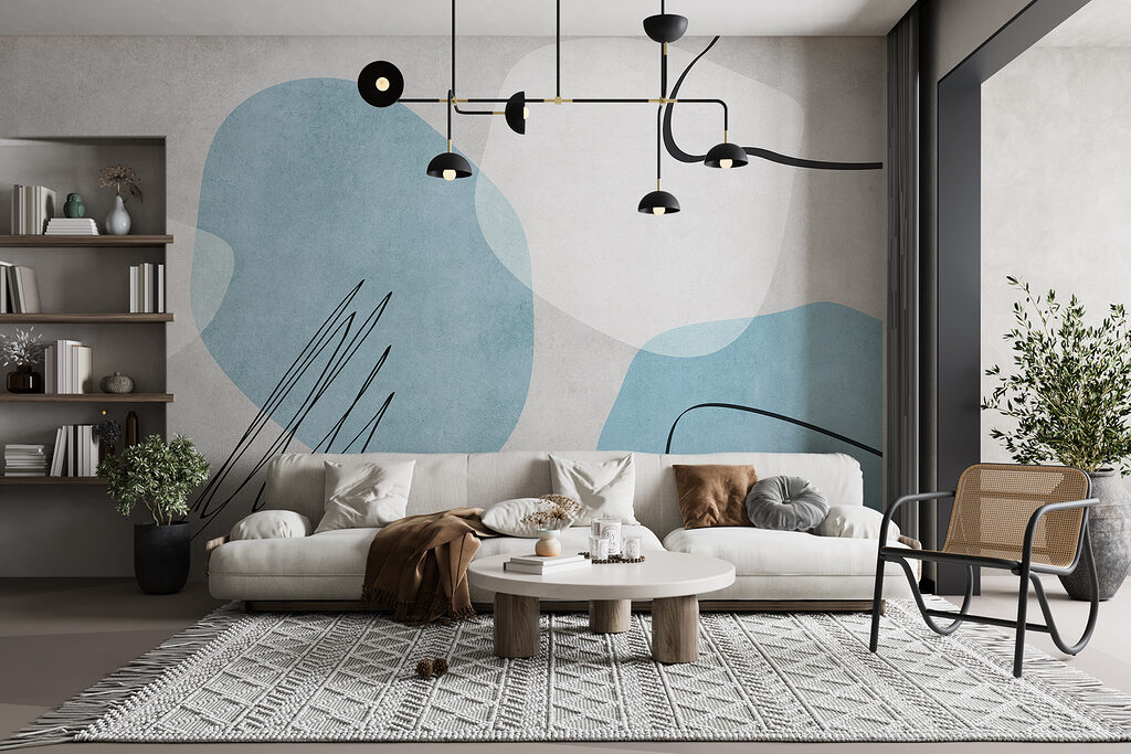 Vormen met zwarte krabbels — interieur 1