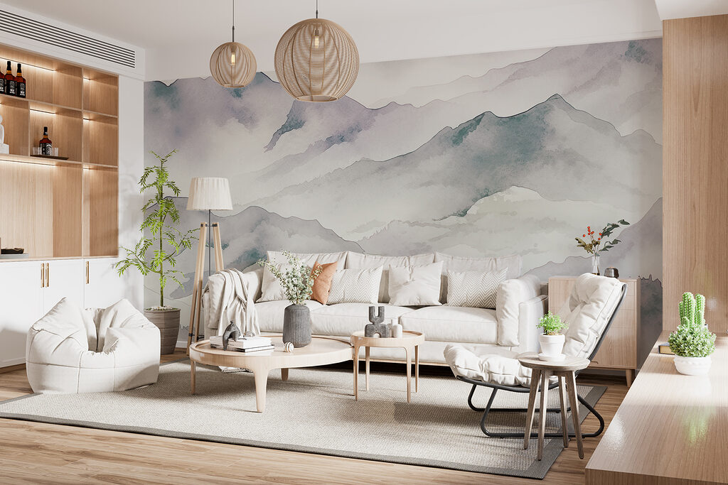 Mist tussen geschilderde hellingen — interieur 2