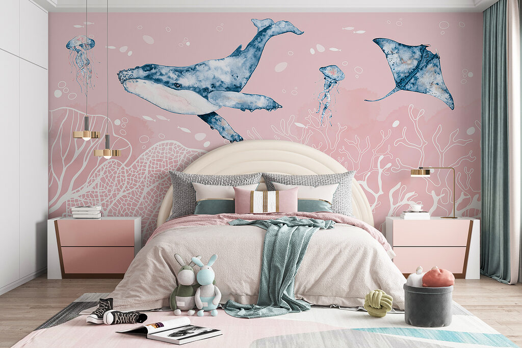 Walvis boven witte koraallijnen — interieur 3