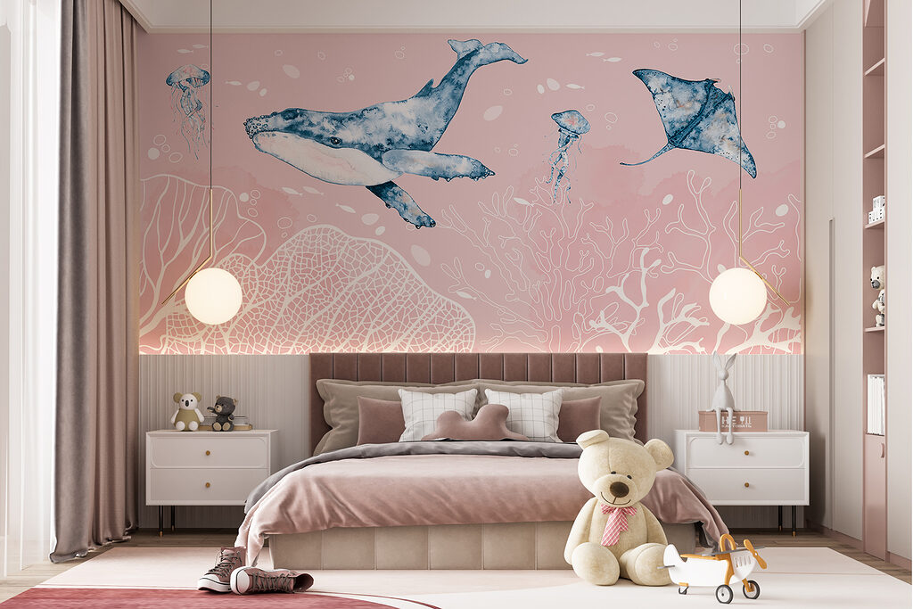 Walvis boven witte koraallijnen — interieur 4