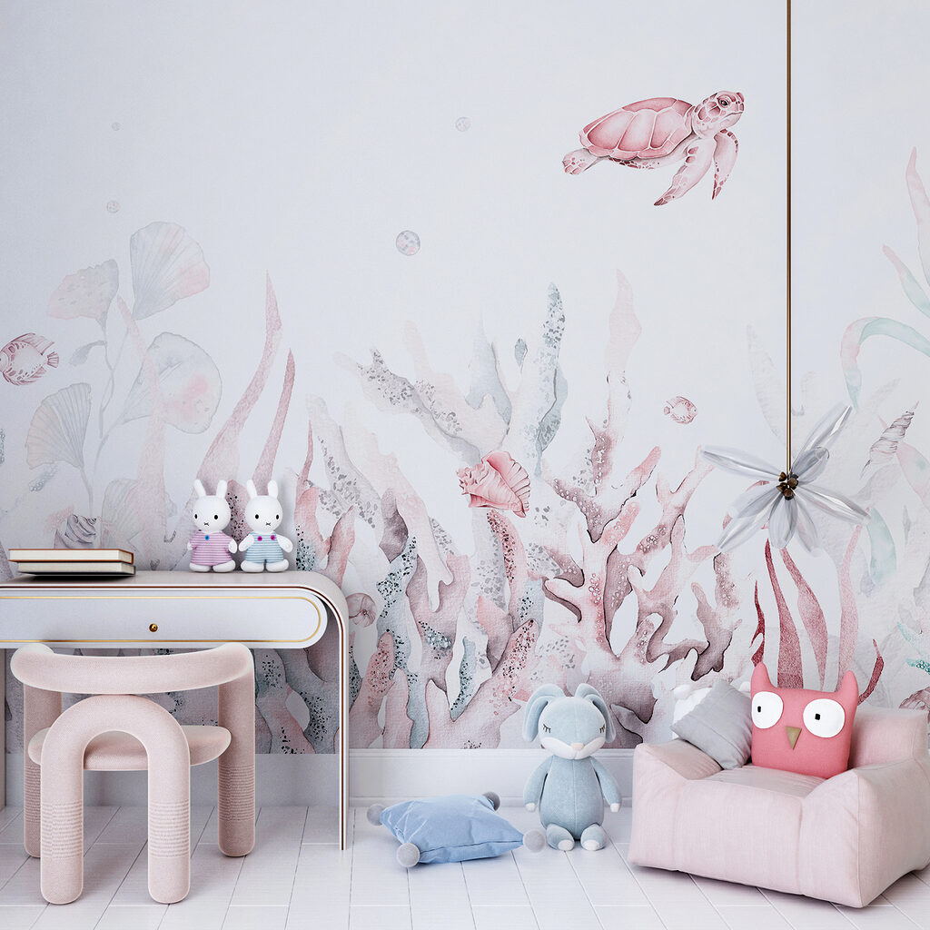 Schildpad boven bleke zeetuinen — interieur 2