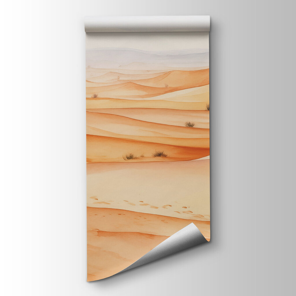 Een woestijnlandschap met zandduinen — productweergave