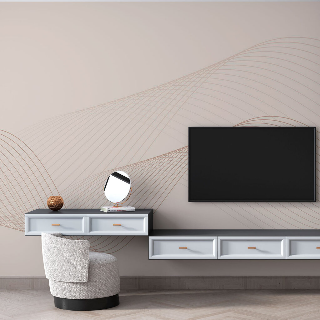 Elegante lijnen die een subtiele beweging creëren in een interieur