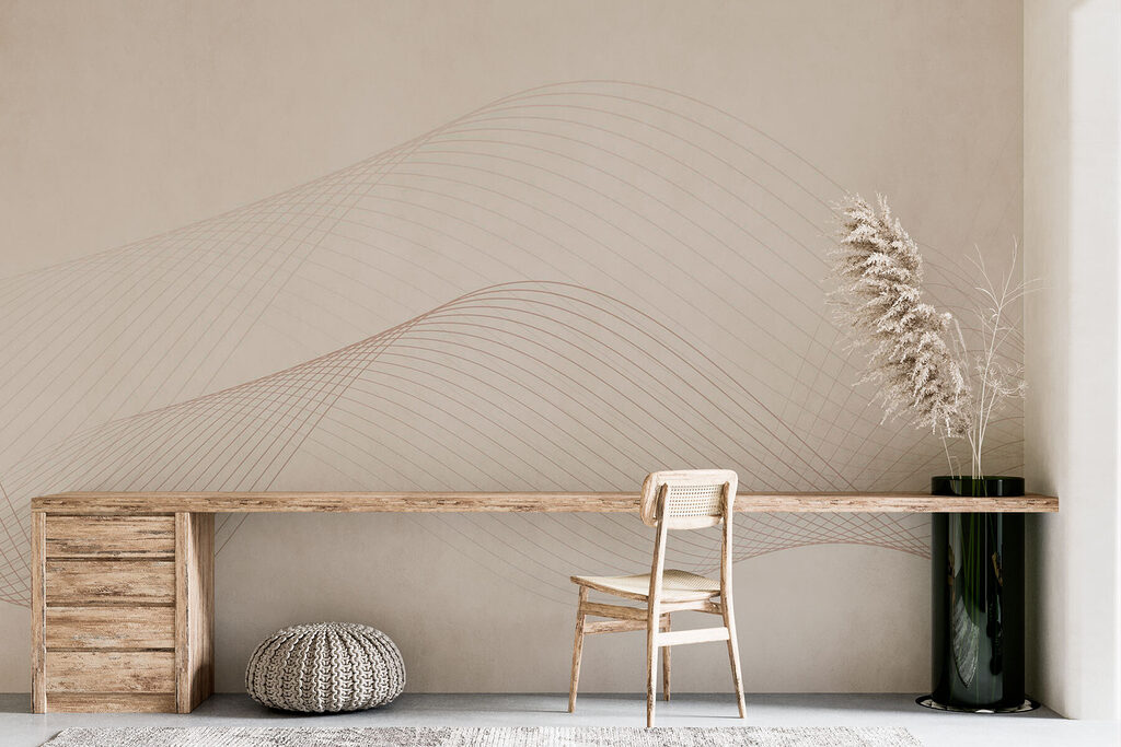 Kruisende golven in lijnenspel — interieur 2