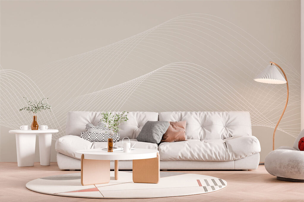 Kruisende golven in lijnenspel — interieur 1