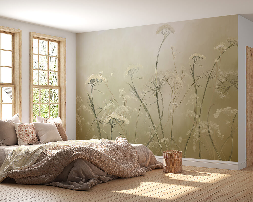 Schermbloemen in stille nevel — interieur 2