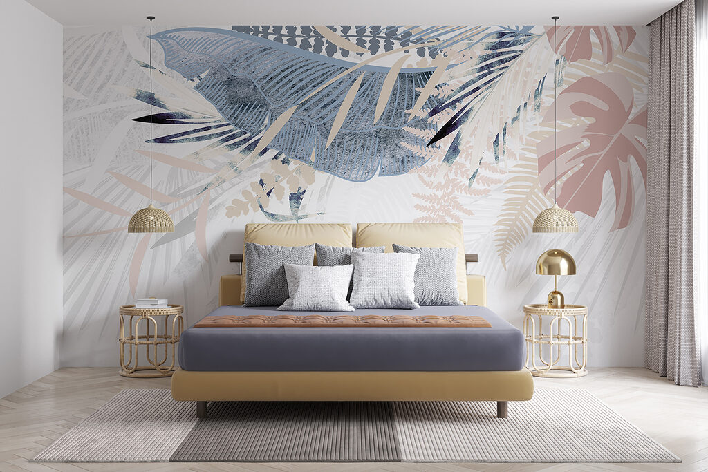 Pastelbladveren waaieren bovenaan — interieur 2