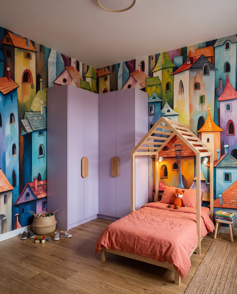 Groep kleurrijke gebouwen — interieur 2