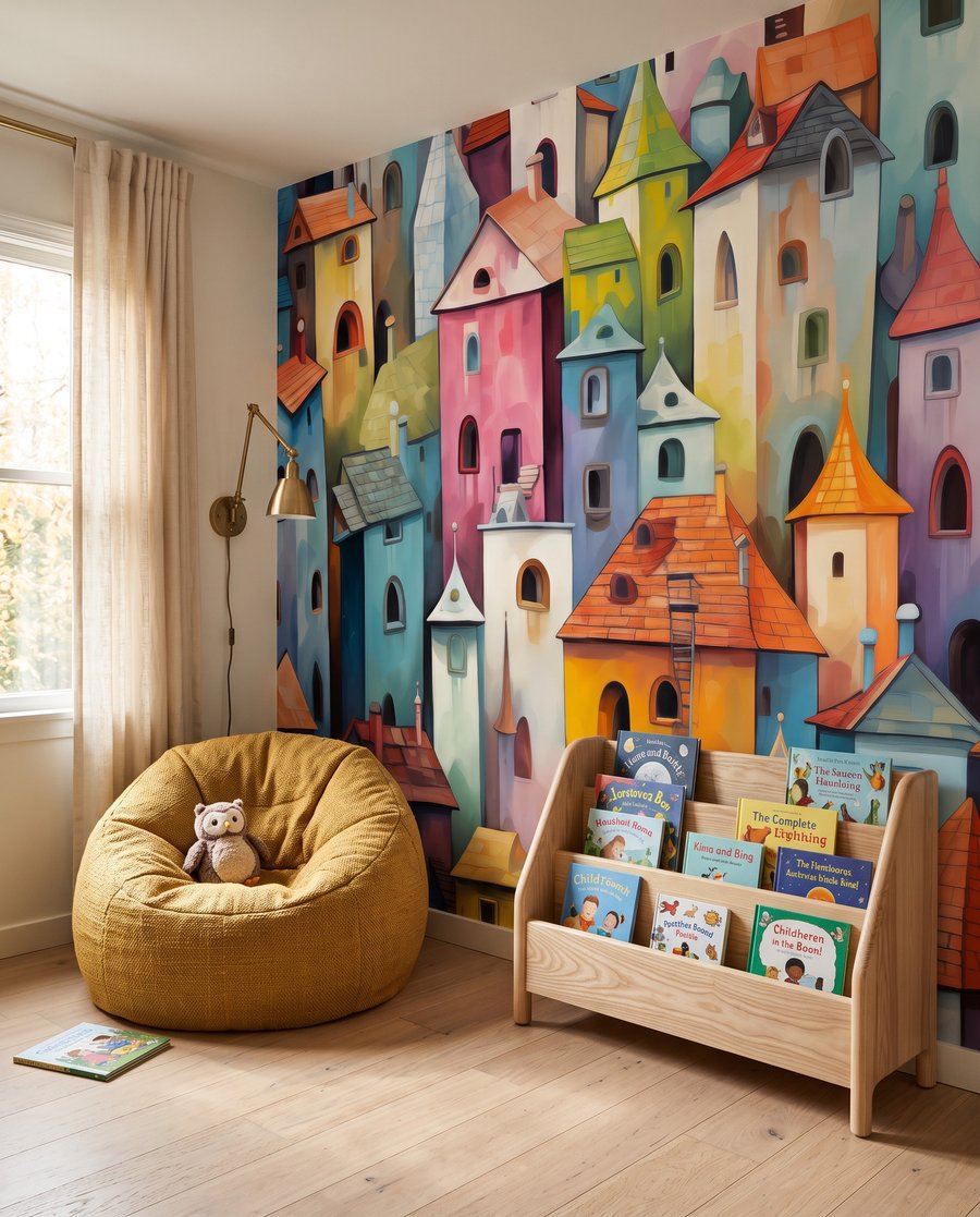 Groep kleurrijke gebouwen — interieur 3