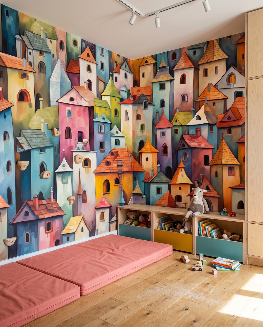 Groep kleurrijke gebouwen — interieur 5
