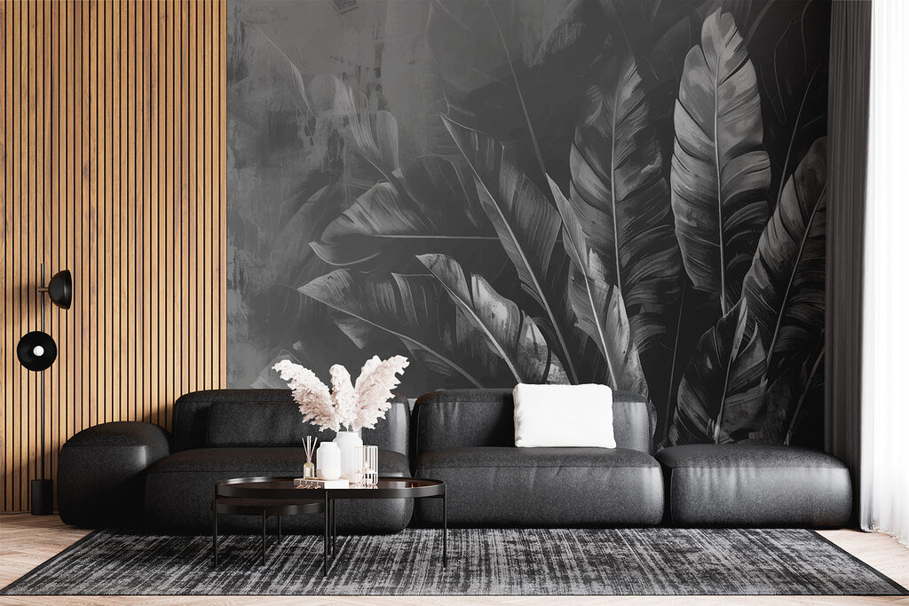 Donkere bladeren in grijsnevel — interieur 2