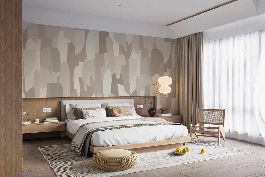 Brede vlekken in aardetinten — interieur 1
