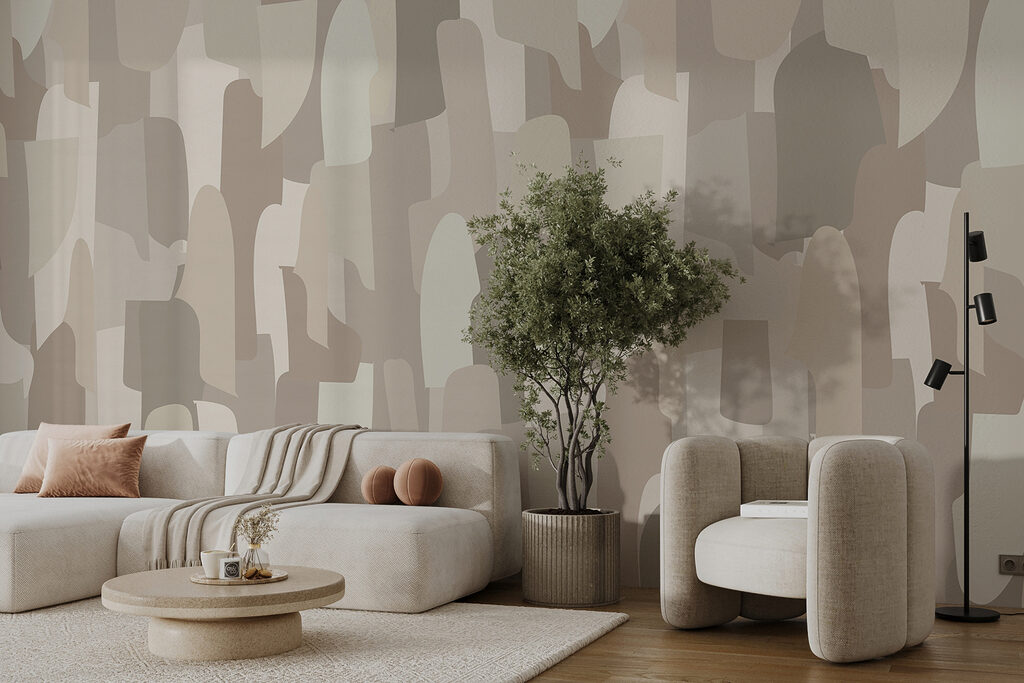 Brede vlekken in aardetinten — interieur 4