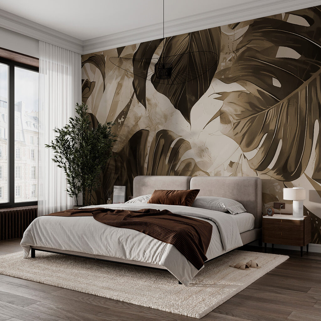 Blad in brede verfstreken — interieur 1