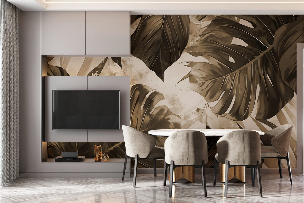 Blad in brede verfstreken — interieur 3