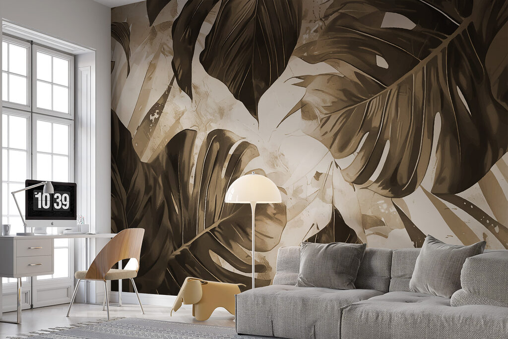 Blad in brede verfstreken — interieur 4