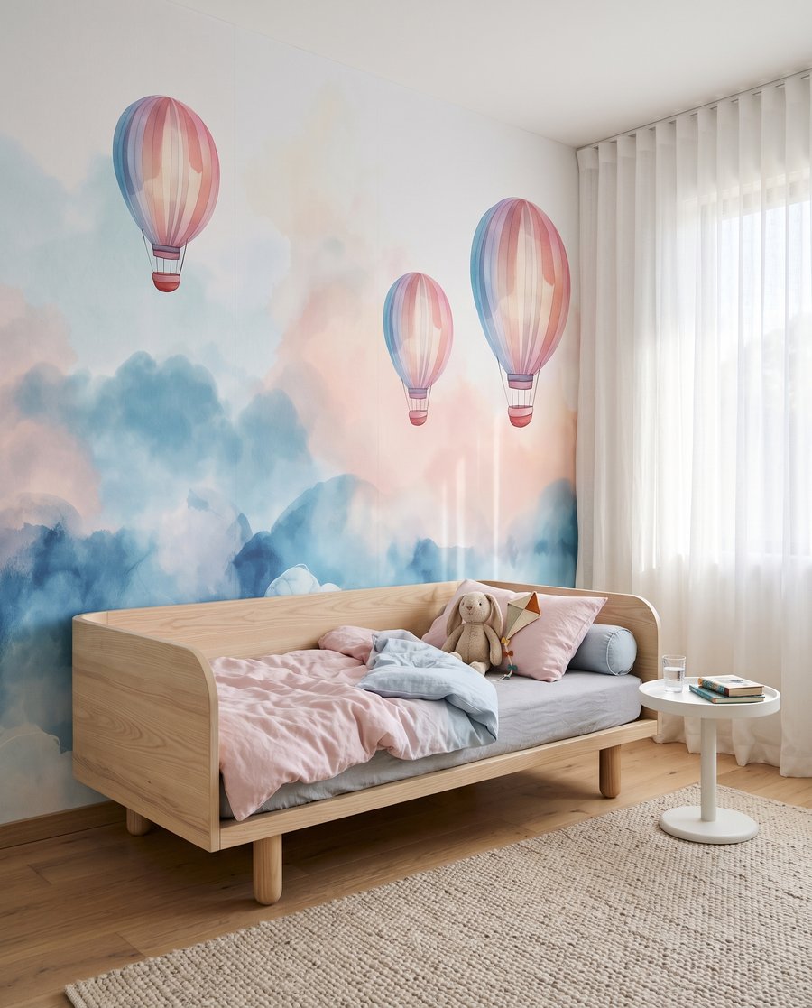 Drie ballonnen boven wolken — interieur 7