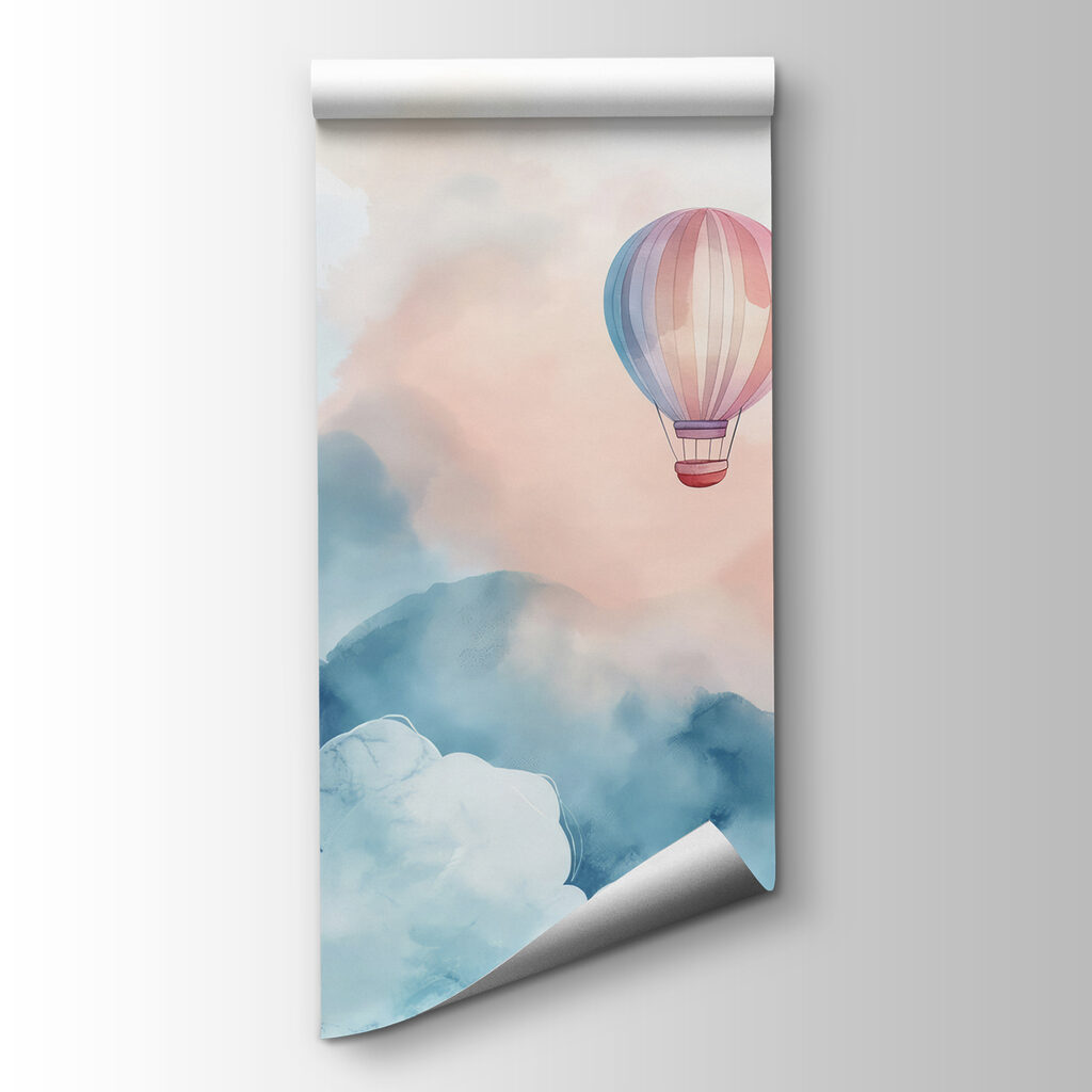 Drie ballonnen boven wolken — productweergave