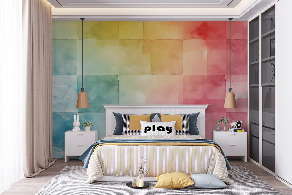 Regenboogvlakken in transparante lagen — interieur 1