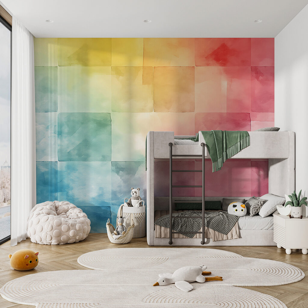 Regenboogvlakken in transparante lagen — interieur 3