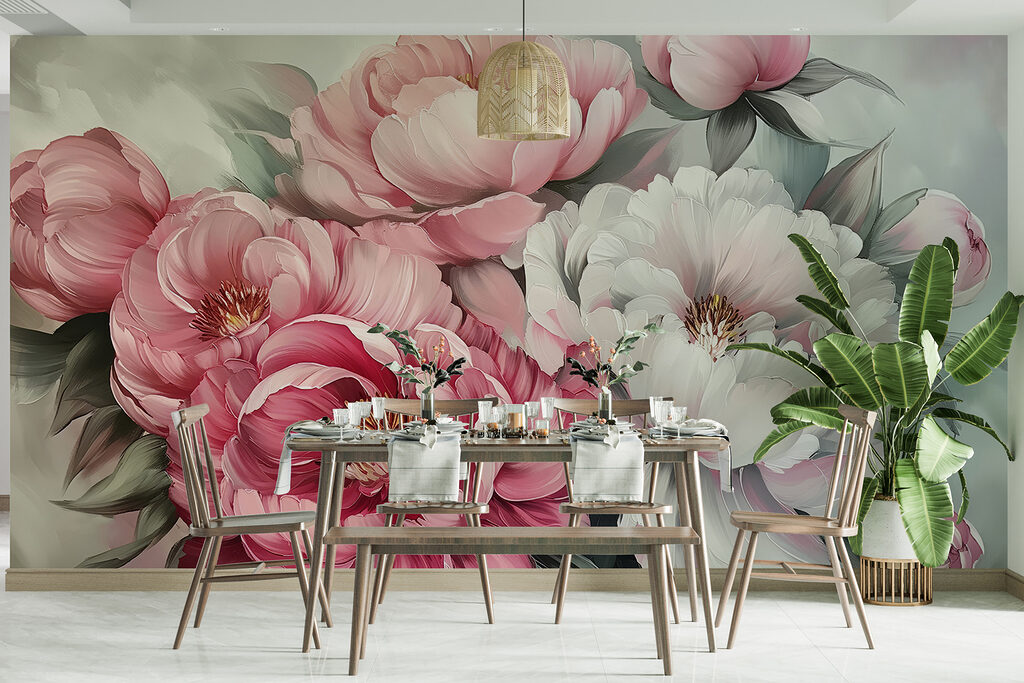 Volle roze pioenen — interieur 3
