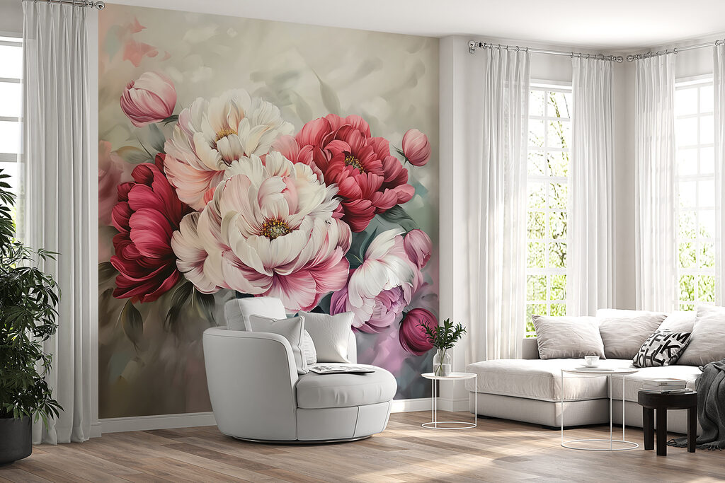 Schilderij van bloemen op een oppervlak — interieur 2