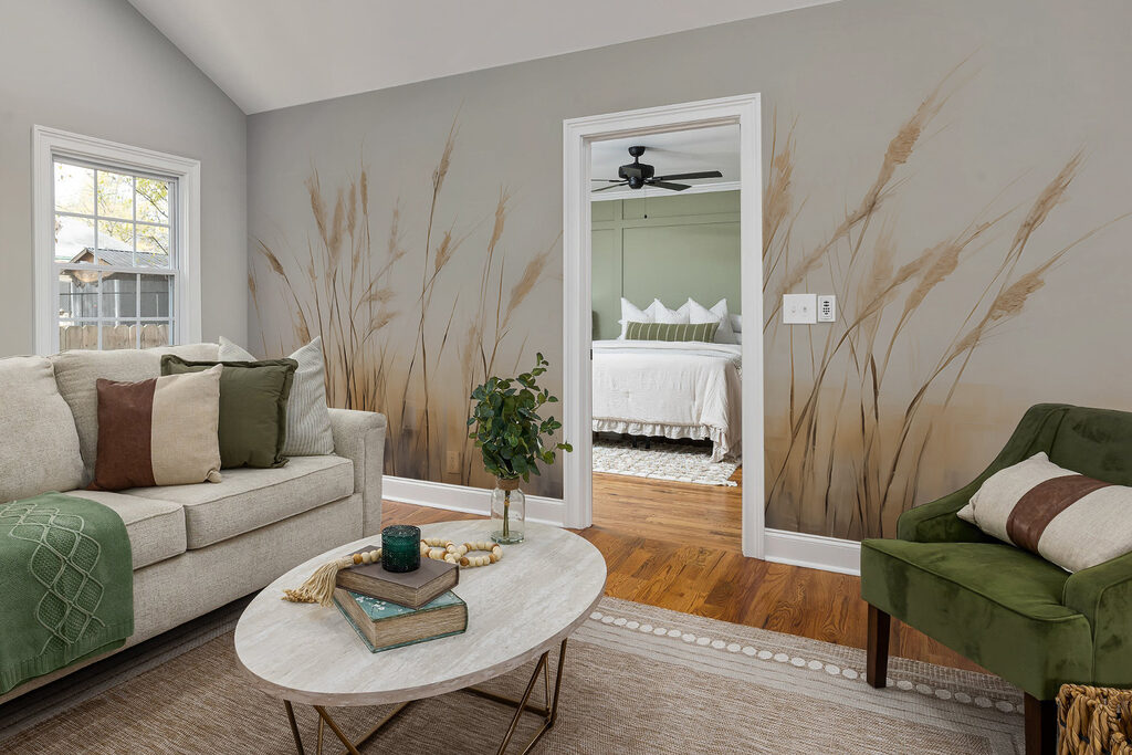 Dunne grassen in zandnevel — interieur 2